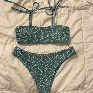 SHEIN green flowery bikini